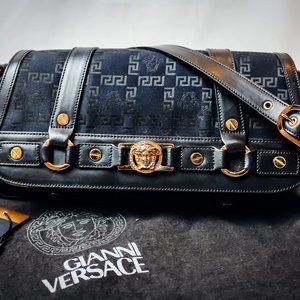 Versace Black Shoulder Handbag